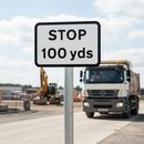 Premium Stop Supplementary Plate for Junction Signage - Customizable Distance Indication and Compliance Guidance