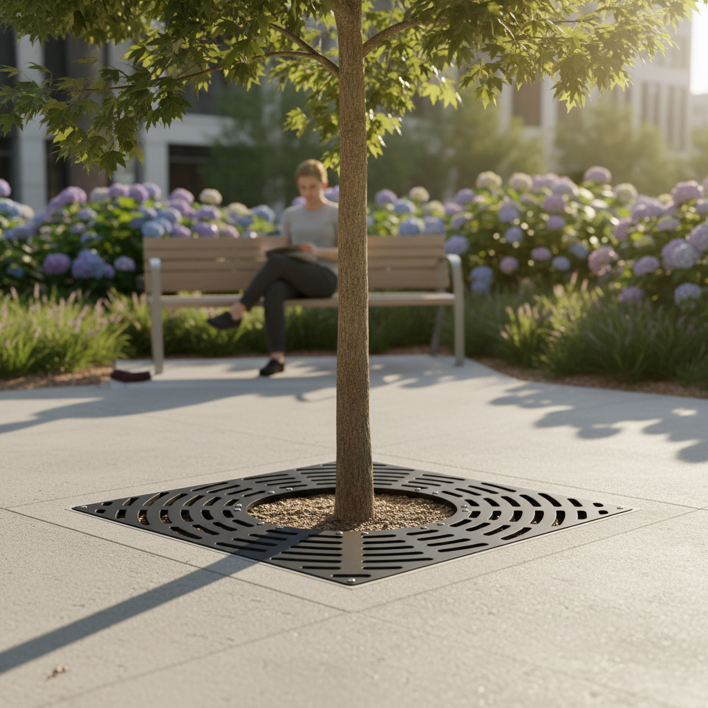 Premium Heavy Duty Radial Tree Grille 900mm, 1000mm & 1200mm - Galvani
