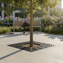 Premium Heavy Duty Radial Tree Grille 900mm, 1000mm & 1200mm - Galvanised Steel with Black Finish for Urban Protection
