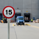 Premium 15mph Speed Limit Sign - Durable Post Mounted, Highly Reflective for Construction Sites and Off-Highway Areas