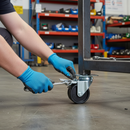 50mm Heavy Duty Braked Swivel Plate Castor Twin Wheel with Polyurethane Wheels