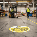 Premium Caution Floor Sign - 450mm - Slip-Resistant Vinyl for Heavy Foot Traffic Safety Messaging
