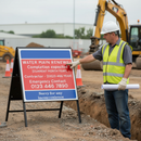 Premium Custom Information Board 750x750mm - Heavy Duty Zintec Construction for Road Works Notification