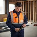High-Performance Hi-Vis Orange/Navy Executive Vest for Safety