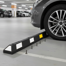 Heavy Duty Rubber Wheel Stop with Fixings for Vehicle Safety