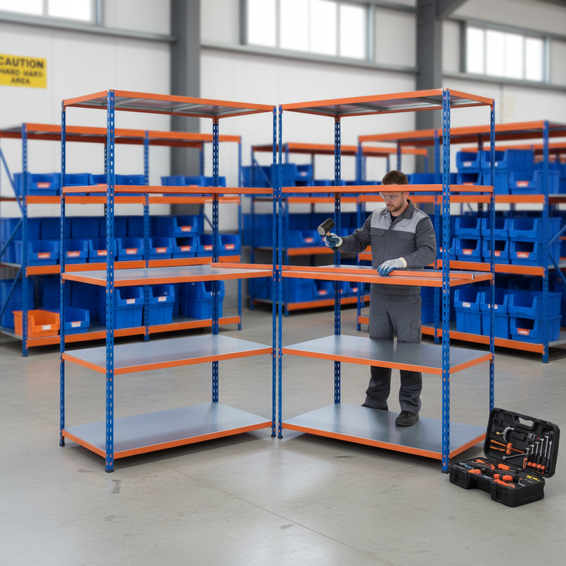 Premium Industrial Shelving Unit - 2440mm High - 200kg Capacity - Steel