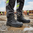Premium Water-Resistant Safety Boot with Fiberglass Toe Cap for Winter Work Environments