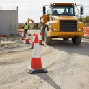 Premium Heavy Duty One Piece Traffic Cone 750mm with High Visibility Top and Robust Design for Events and Parking