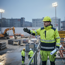 Premium Hi-Vis Yellow/Black Shell Jacket - Wind and Waterproof with Detachable Hood and Ventilation