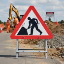 Professional Quick Fit Sign Face 7001 for Roadworks - 750mm Diameter, Durable and Versatile Usage