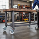 125mm Heavy Duty Braked Swivel Plate Castor with Nylon Wheel