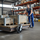 200mm Heavy Duty Swivel Plate Castor with Cast Iron Centre