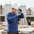 Professional Non-Vented Safety Helmet with Wheel Ratchet - White