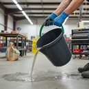 Premium 2 Gallon Black Plastic Bucket with Green Handle for Easy Grip and Color-Coded Use