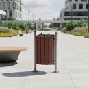 Premium 50L Steel & Recycled Plastic Litter Bin for Indoor and Outdoor Use