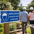 Safety Sign – Safety Helmets Must Be Worn – 1mm Plastic – Indoor/Outdoor