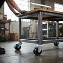 75mm Heavy Duty Swivel Bolt Hole Castor with Twin Wheel