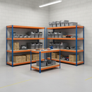 Heavy Duty Industrial Shelving and Workbench Bundle - 1800mm High & 1200mm Wide