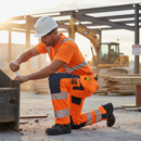 High-Performance Trousers with Holster Pockets - Hi-Vis Orange/Dark Petroleum