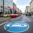 Premium Preformed Thermoplastic Road Marking for Trams - Easy Application, Non-Slip, Professional Appearance