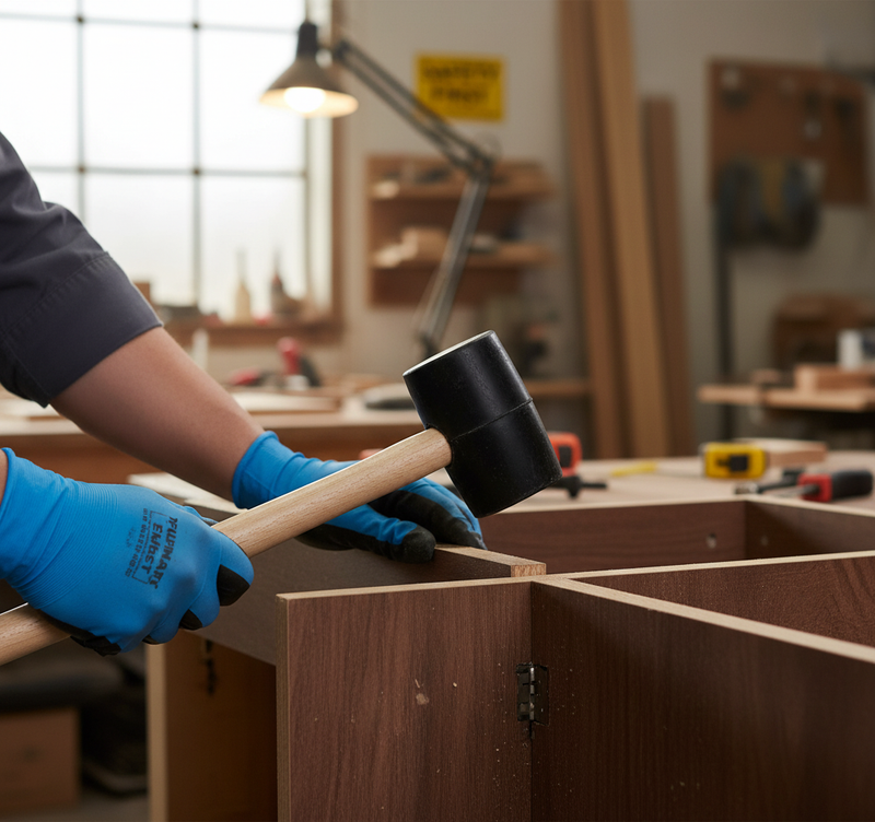 Premium Rubber Assembly Mallet - 14oz Heavy Duty Tool for Easy Assembly