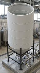 3650L cone tank 60° open top with full drainage – polyethylene