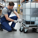 125mm Fixed Plate Castor with Nylon Centre Roller Bearing - 200Kg Load Capacity