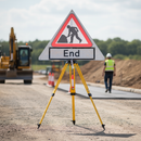 Premium Roll Up Road Sign Supplementary Plate for Work Zones - Durable and Safe Traffic Control Solution