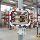 Premium Stainless Steel Traffic Mirror with Weather-Resistant ABS Housing and Mounting Bracket for Enhanced Visibility