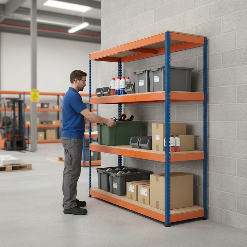 Heavy Duty Industrial Shelving - 1677mm High - 400kg Capacity - Chipboard