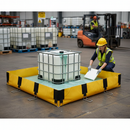 Premium Lightweight Portable Spill Containment with Supports (100x100x25cm)