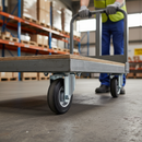 80mm Fixed Plate Castor with Heavy Duty Rubber Tyre