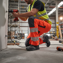 High-Performance Trousers with Kneepad Pockets - Hi-Vis Red/Dark Anthracite