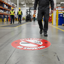 Premium No Smoking Floor Sign - Slip Resistant Vinyl with High Visibility Graphics and Exceptional Adhesive Strength