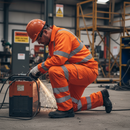 Premium Electric Arc Flash & Fire Retardant Antistatic Hi Vis Orange Combat Trousers with Storage Pockets