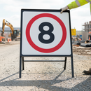 Premium Custom Speed Limit Sign 750x750mm Metal Road Sign Face with Optional Frame and Clips