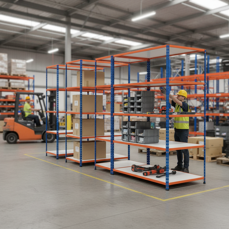 Premium Industrial Shelving - 2440mm High - 200kg Capacity - Melamine