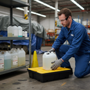 Premium Spill Tray with Removable Grid for Chemical Containment