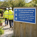 Safety Banner – 1270mm x 610mm – Flame Resistant PVC – Indoor/Outdoor Use