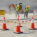 Premium Retractable Traffic Cone Bar Barrier - Lightweight, Durable, and Easily Adjustable for Work Area Demarcation in Red and White or Black and Yellow