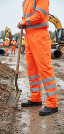 Premium High-Performance PU Coated Overtrousers with Elasticated Waist and 3M Reflective Tape for Enhanced Visibility