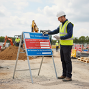Premium Dry Wipe Custom Information Board 600x450mm for Roadworks with Flexible Messaging Options