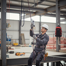 Premium 10m Rope and Grab Fall Arrest Kit with Quick Release Harness and Anchorage Sling for Fall Safety