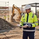 Premium Hi-Vis Jacket in Yellow/Navy Blue with Ergonomic Fit and Multiple Pockets for Enhanced Mobility and Safety