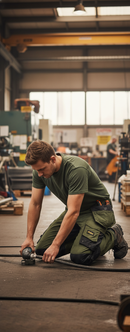 Premium Slim Fit Work Trousers with 4-Way Stretch Fabric and Abrasion Resistance in Khaki Green and Black