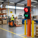 Premium 24V LED Traffic Light with Red and Green Indicators for Bollards - High-Quality Professional Grade for Industrial and Commercial Applications