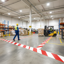 Professional Reflective Hazard Warning Tape - 50mm x 25m - 2 Rolls with Right and Left Dispensing for Enhanced Safety Communication