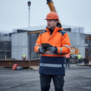 Premium Class 3 Hi-Vis Winter Parka with Quilted Lining, Windproof, Waterproof and Detachable Hood for Enhanced Comfort and Mobility