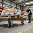 160mm Heavy Duty Fixed Plate Castor Towable with Grey Nylon Tyre