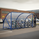 Premium Open Fronted Cycle Shelter for 10 Bikes with Racks and Durable Construction